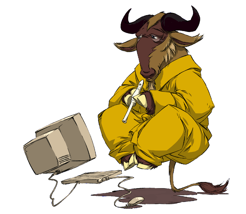 levitating GNU